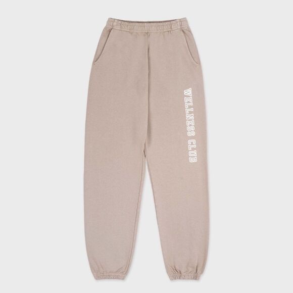 Sporty & Rich Wellness Club Flocked Sweatpant Light Tan Large NEW MSRP $180 - Picture 1 of 8
